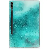 B2Ctelecom Tablethoes Samsung Galaxy Tab S9 Plus Painting Blue