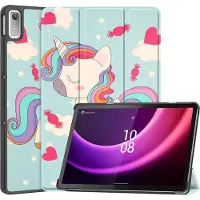 Mobigear Tablethoes geschikt voor Lenovo Tab P11 Gen 2 Hoes | Tri-Fold Bookcase - Eenhoorn
