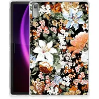 B2Ctelecom Siliconen Hoesje voor Lenovo Tab P11 Gen 2 Dark Flowers