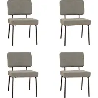 Bronx71 Scandinavische eetkamerstoel Espen groen gerecyclede stof - Eetkamerstoelen set van 4 - stoel