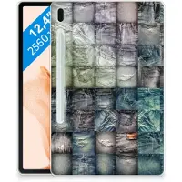 B2Ctelecom Leuke Siliconen Hoes Samsung Galaxy Tab S7FE Spijkerbroeken