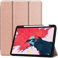Peachy Trifold kunstleer hoes geschikt voor iPad Pro 11 inch (2018 2020 2021 2022) & iPad Air 4 en 5 - goud