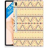 B2Ctelecom Samsung Galaxy Tab S7FE Hippe Hoes Aztec Yellow