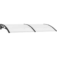 vidaXL Deurluifel 240x75 cm PC zwart en transparant