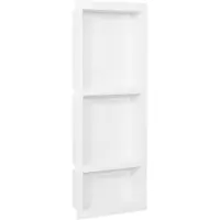 vidaXL Douchenis met 3 vakken 41x99x9 cm hoogglans wit