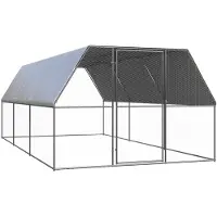 vidaXL Buitenhok voor kippen 3x6x2 m gegalvaniseerd staal