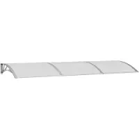 vidaXL Deurluifel 300x100 cm polycarbonaat grijs