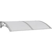 vidaXL Deurluifel 150x100 cm polycarbonaat grijs