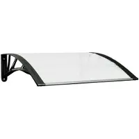 vidaXL Deurluifel 80x75 cm polycarbonaat zwart en transparant