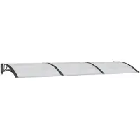 vidaXL Deurluifel 300x100 cm polycarbonaat zwart