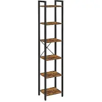 OSKAR Industriële boekenkast - bruin - 187 cm