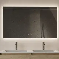 Gliss Design Spiegel decora horizontaal standaard led verlichting 180 cm en spiegelverwarming