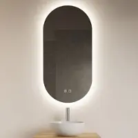 Gliss Design Badkamerspiegel Gliss Orion 40x100cm Verticaal LED