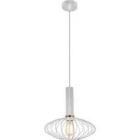 Fantasia OONAH 1xE27 D290xH300 Wit / goud + 3m kabel wit stof