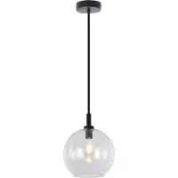 Fantasia 3403620 Osira Pendel E27 Zwart, Helder Glas Ø200mm