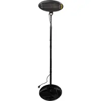 Profiline Terrasverwarmer - 210 cm – Staand – Elektrisch - 650-2000W - Warmtestraler met statief – Heater – Veelzijdig - Veilig – met thermostaatregeling – Zwart