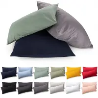 Blumtal - Set Van 2 Kussenslopen - Superzachte Premium Jersey Kussenhoes - 100% Katoen - 50 x 70 cm - Crème