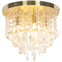 QAZQA Smart plafondlamp goud met glas incl. 6 Wifi G9 - Medusa