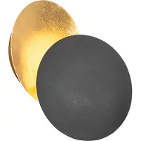 QAZQA Slimme wandlamp zwart met goud incl. Wifi G9 - Sunrise