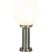 QAZQA Smart buitenlamp paal staal RVS 50 cm incl. Wifi A60 - Sfera
