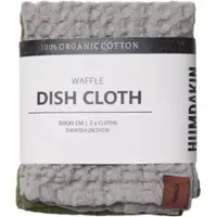 Humdakin Vaatdoek Waffle Stone & Fern (Set van 2)