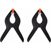 Pro+ 10x kunststof lijmklemmen / marktklemmen - 16 cm - veerklemmen /