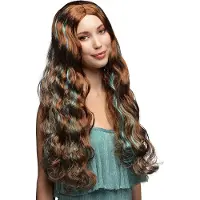 Boland - Pruik Fantasy fairy Bruin - Krullen - Lang - Vrouwen - - Fantasy