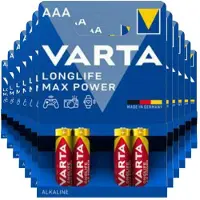 Varta 12x Longlife Max Power Alkaline Batterijen AAA 4 stuks