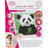 Crystal Art Grußkarte Baby Panda