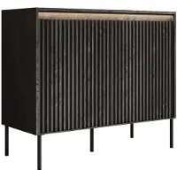 Meubella Dressoir Timoteo - Mat zwart - 98 cm