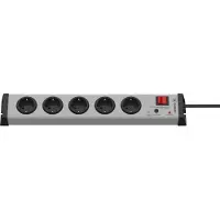 Ehmann 0206x01053301 Overspanningsveilige stekkerdoos 5-voudig Grijs Randaarde stekker 1 stuk(s)