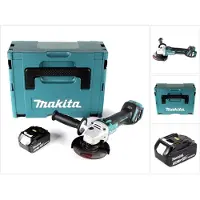 Makita DGA 511 T1J accu haakse slijper 18V 125mm borstelloos + 1x oplaadbare accu 5.0Ah + Makpac - zonder lader