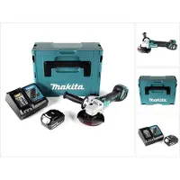 Makita DGA 511 RT1J accu haakse slijper 18V 125mm borstelloos + 1x oplaadbare accu 5.0Ah + lader + Makpac