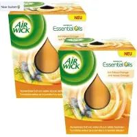 Air Wick | 2x geurkaars Anti-tabac 105 gram | 2x geurkaars in glas
