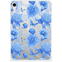 B2Ctelecom Siliconen Hoesje voor Apple iPad mini 6 (2021) Flowers Blue