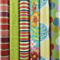 Benza Assortiment cadeaupapier inpakpapier ZEN13 - 200 x 70 cm - 5 stuks