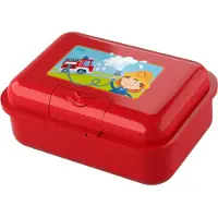 Haba broodtrommel brandweerman 16,7 x 12 x 6 cm rood