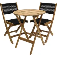 SenS-Line lanzarote bistroset zwart en 3-delig