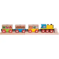 Bigjigs Houten Trein Fruit- en Groente - 31 cm