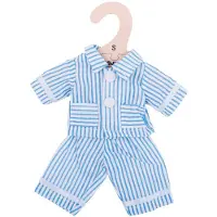 Bigjigs poppenkleding blauwe pyjama voor een pop van 25cm
