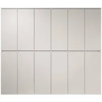 Trendteam Garderobe, multifunctionele kast Nevada, 12 deuren, wit, melamine, afmetingen circa 222 x 191 x 34 cm