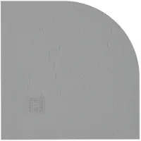 ZEZA Grade douchevloer - 80x80cm - antislip - antibacterieel - mineraalmarmer - kwartrond - mat cemento (grijs) 400000000000009448
