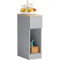 SoBuy Nachtkastje met Lade 20x35x60cm Grijs
