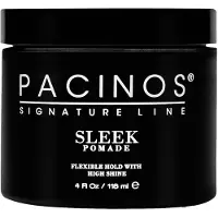 Pacinos SLEEK High Shine flexibele pommade voor mannen - Langdurige styling voor gemiddeld tot langer haar - Wetlook met de hele dag hold - 4 oz