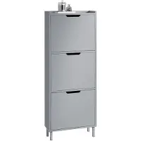 SoBuy Schoenenkast - 3 Kleppen - 50 x 19 x 129 cm - Grijs