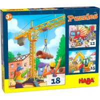 Haba Legpuzzel Bouwvoertuigen Junior 20 X 25 Cm Karton 3-delig