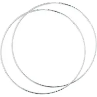 The Jewelry Collection Oorring Ronde Buis Zilver Glanzend 1.7 mm x 84 mm