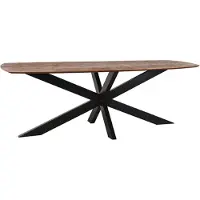 Label51 Eetkamertafel Zane - Espresso - Mangohout - 160x100 cm
