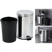 PD Prullenbak - RVS - 5 liter - met Voetpedaal - Ideaal voor Toilet / Badkamer / Camping / Camper
