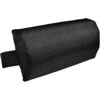 MK - ligstoelkussen - tuinkussen - nekkussen - hoofdsteun - 37 x 17 x 5 cm - zwart